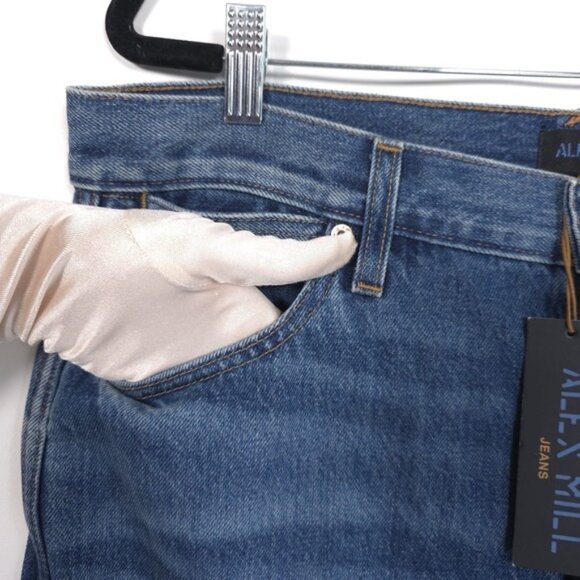 NWT ALEX MILL Women's CARLA Jeans 33 Straight Vintage Dark Indigo USA🇺🇸MADE - Picture 12 of 16